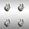 Service Caster 4 Inch 316SS Thermoplastic Rubber Wheel Swivel Bolt Hole Caster Set with Brake SCC-SS316BH20S414-TPRB-TLB-4 - alternate 1